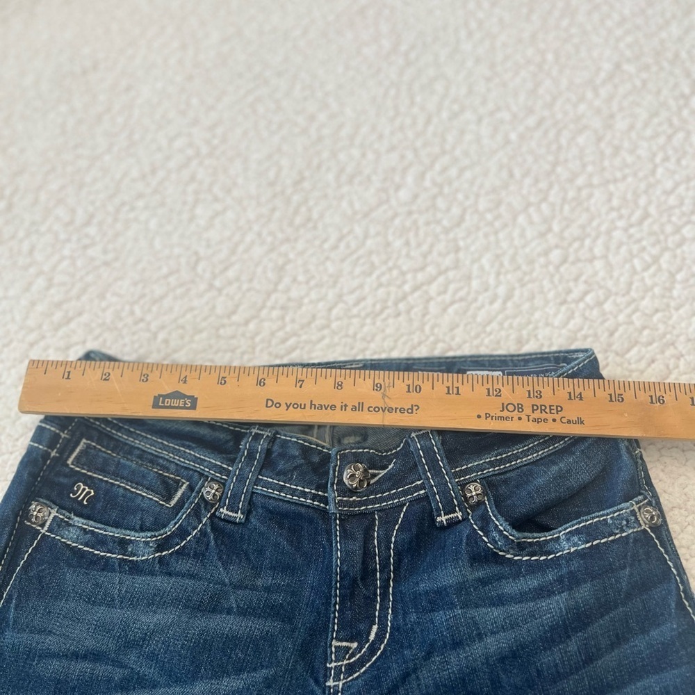 Miss Me Blue Skinny Jeans with Contrast Stitching NWOT Size 28 Women's Skinny - Picture 11 of 13